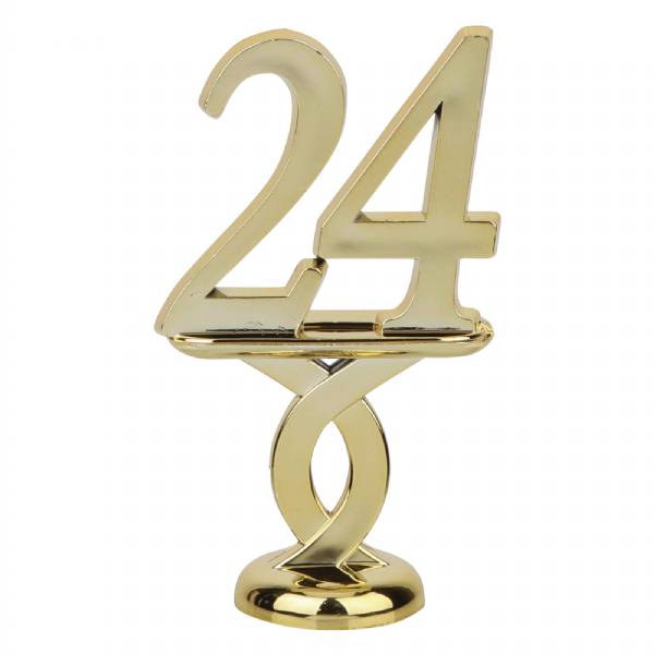 2 1/2" Gold "24" Year Date Trophy Trim