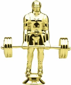 5" Power Lifter Male Gold Trophy Figure