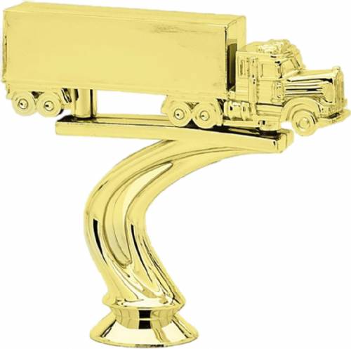 4 1/8" Tractor Trailer Gold Trophy Figure