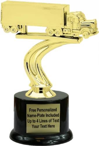 6 1/8" Tractor Trailer Trophy Kit with Pedestal Base