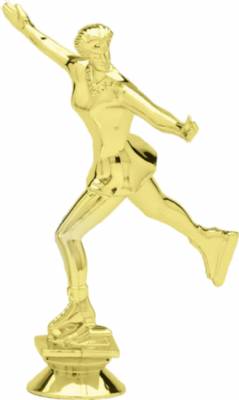 5 1/2" Ice Figure Skater Female Gold Trophy Figure