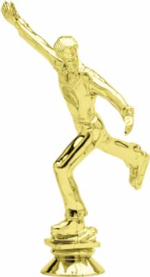 5 1/2" Ice Skater Male Gold Trophy Figure