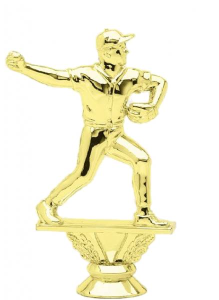 5" Male Baseball Pitcher Gold Trophy Figure