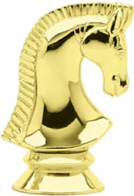 Gold 2 3/4" Chess Knight Trophy Trim