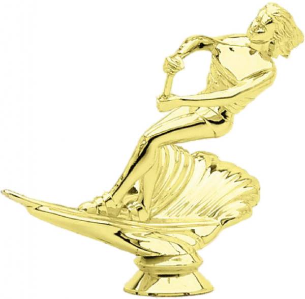 4 1/4" Water Ski Female Gold Trophy Figure