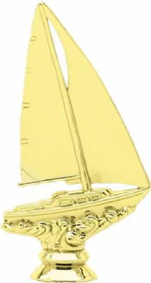 6" Sailboat Gold Trophy Figure