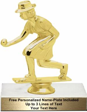 5 1/4" Female Lawn Bowling Trophy Kit