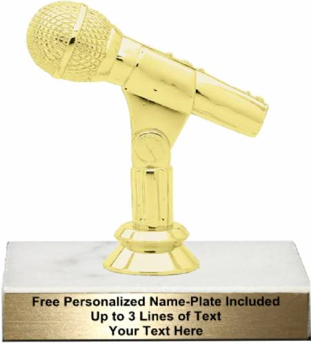 4 1/2" Gold Microphone Trophy Kit