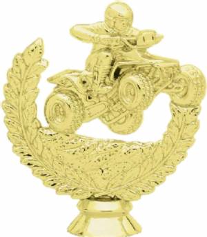 4 1/4" Quad Racer Gold Trophy Figure