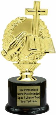 7 1/2" Wreath Religious Trophy Kit with Pedestal Base