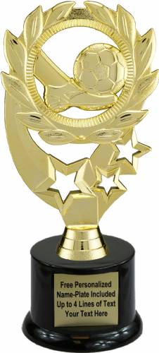 7 1/2" Soccer Sport Wreath Trophy Kit with Pedestal Base