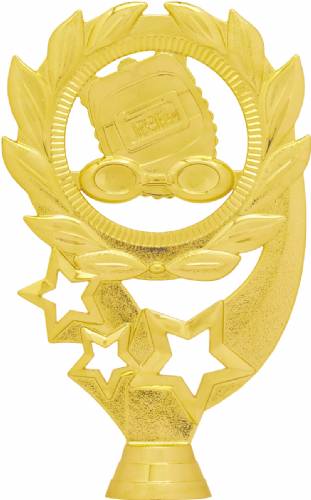 5 1/2" Swimming Sport Wreath Gold Trophy Figure