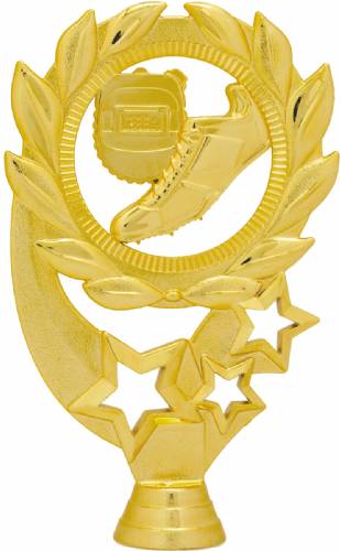 5 1/2" Track Sport Wreath Gold Trophy Figure