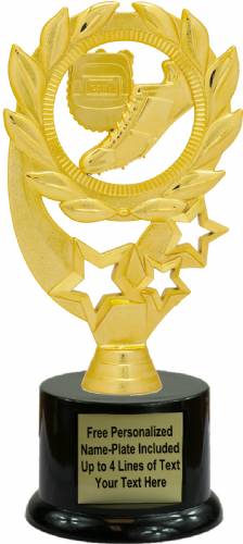 7 1/2" Track Sport Wreath Trophy Kit with Pedestal Base