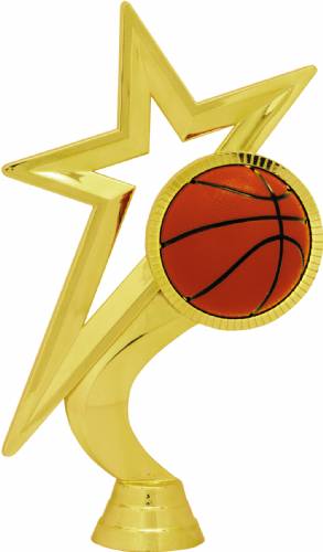 6 1/2" Gold Star Basketball Trophy Figure