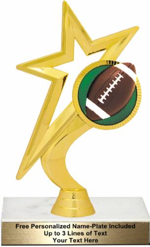 7 1/4" Gold Star Football Trophy Kit