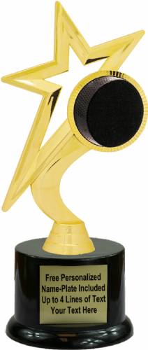 8 1/2" Gold Star Hockey Trophy Kit with Pedestal Base