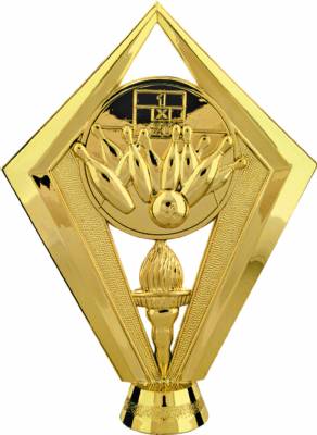 Gold 5 1/2" Bowling Scene Trophy Figure