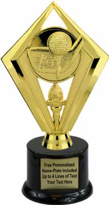 7 1/2" Golf Scene Trophy Kit with Pedestal Base