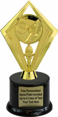 7 1/2" Track Scene Trophy Kit with Pedestal Base