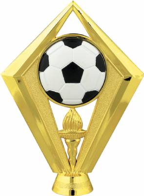 5 1/2" Color Soccer Ball Gold Trophy Figure