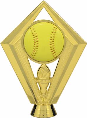 5 1/2" Color Softball Gold Trophy Figure
