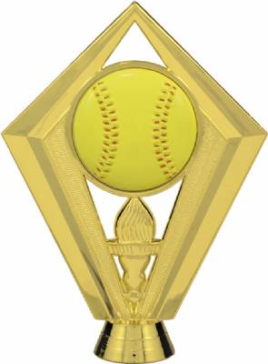 5 1/2" Color Softball Gold Trophy Figure