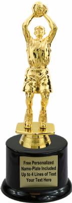 7 3/4" Male Basketball Trophy Kit with Pedestal Base