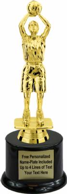 7 1/2" Female Basketball Trophy Kit with Pedestal Base