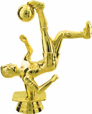 5" Male Bicycle Kick Soccer Gold Trophy Figure