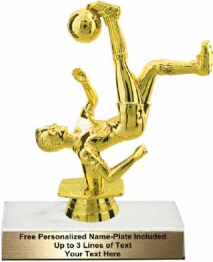 5 3/4" Male Bicycle Kick Soccer Trophy Kit