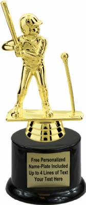 7" Male T-Ball Trophy Kit with Pedestal Base