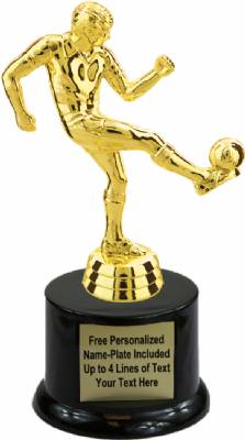 7" Male Soccer Trophy Kit with Pedestal Base