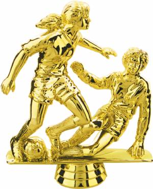 5" Female Double Action Soccer Gold Trophy Figure