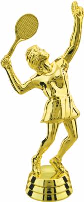 5 1/2" Female Tennis Gold Trophy Figure