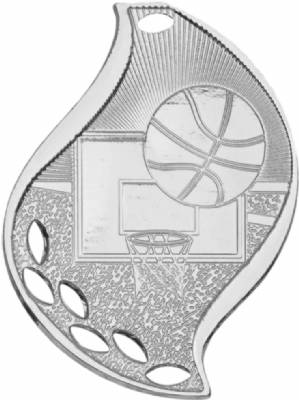 2 1/4" Basketball Flame Series Medal #3