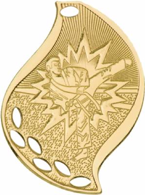 2 1/4" Karate Flame Series Medal #2