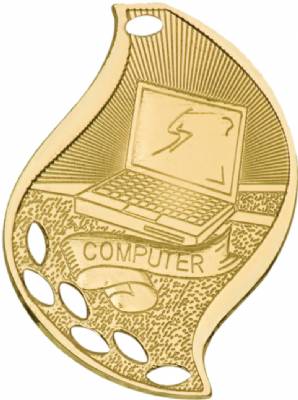 2 1/4" Computer Flame Series Medal #2