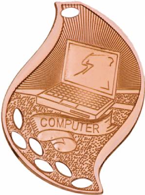 2 1/4" Computer Flame Series Medal #4