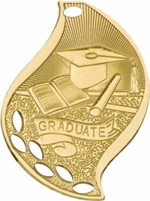 2 1/4" Graduate Flame Series Medal #2