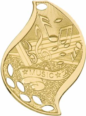 2 1/4" Music Flame Series Medal #2