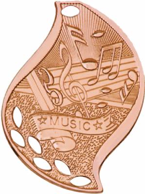 2 1/4" Music Flame Series Medal #4