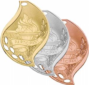 2 1/4" Participant Flame Series Medal #1
