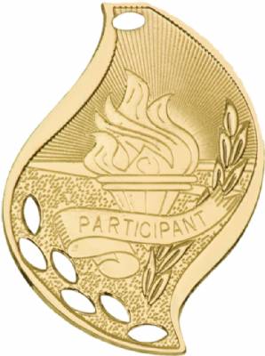 2 1/4" Participant Flame Series Medal #2