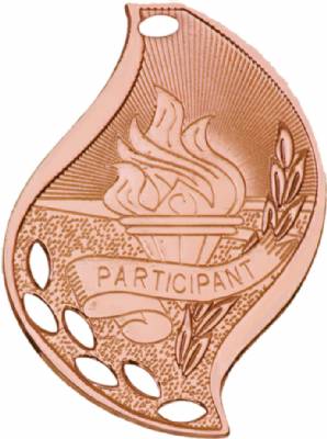 2 1/4" Participant Flame Series Medal #4