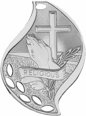 2 1/4" Religious Flame Series Medal #3