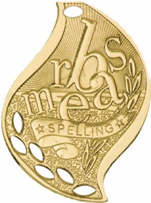 2 1/4" Spelling Flame Series Medal #2