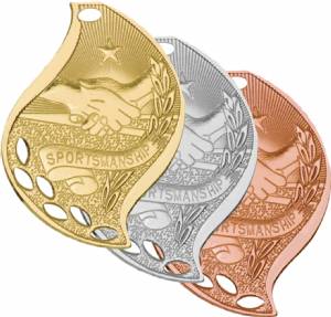 2 1/4" Sportsmanship Flame Series Medal