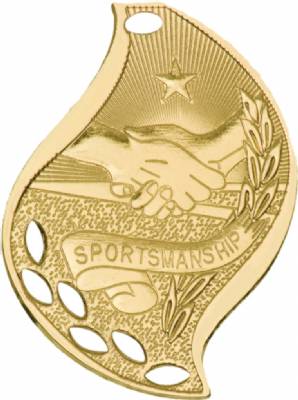 2 1/4" Sportsmanship Flame Series Medal #2