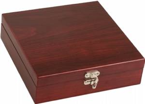 Rosewood Finish Cards Dice and Flask Gift Set #2